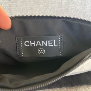 Authentic Chanel Deauville Cloth pouch bag